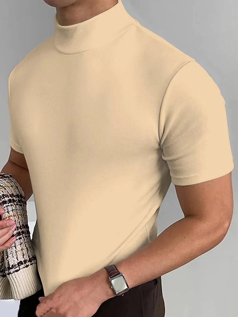 Eddy® | Elegant T-Shirt With A High Collar - Image 5
