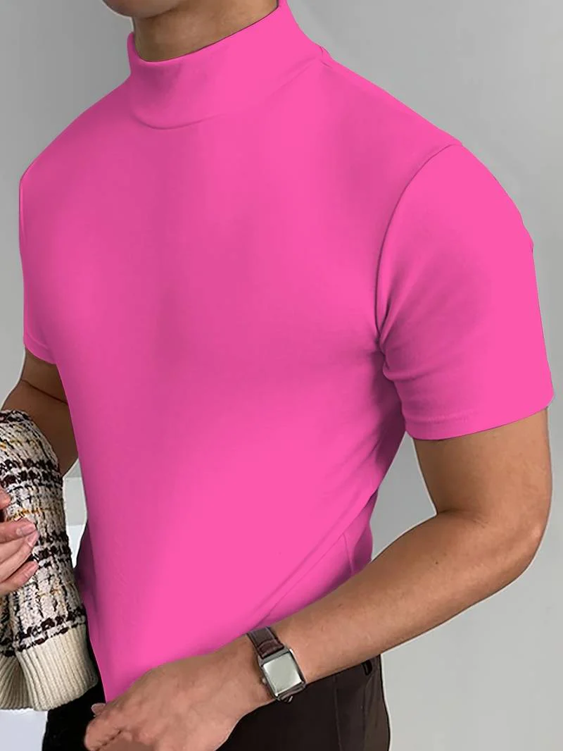 Eddy® | Elegant T-Shirt With A High Collar - Image 8