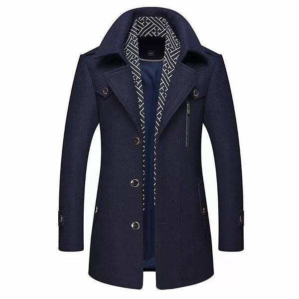 Edén | Sophisticated high collar trench coat for men - Image 2