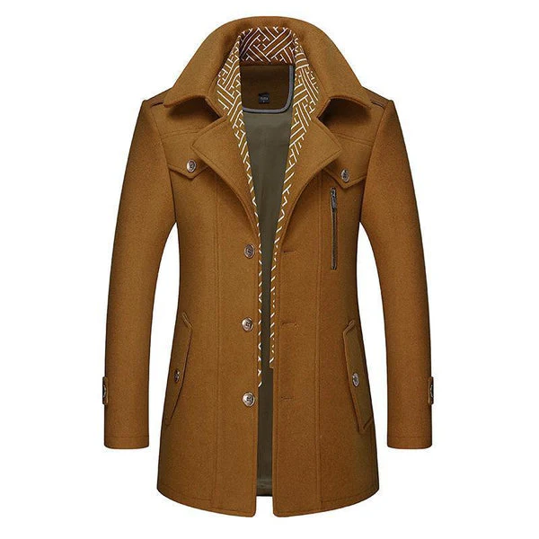 Edén | Sophisticated high collar trench coat for men - Image 3