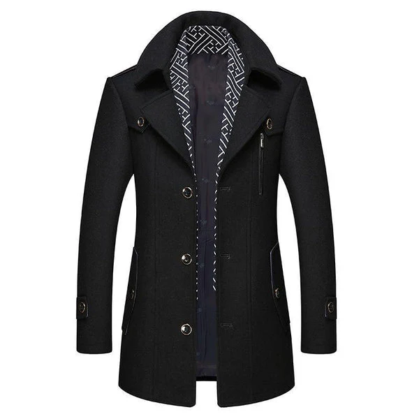 Edén | Sophisticated high collar trench coat for men - Image 5