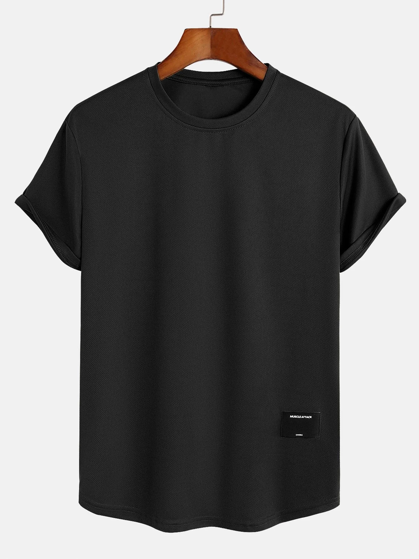 Edgar® | Muscle Fit Arc Hem Mesh T-Shirt - Image 3
