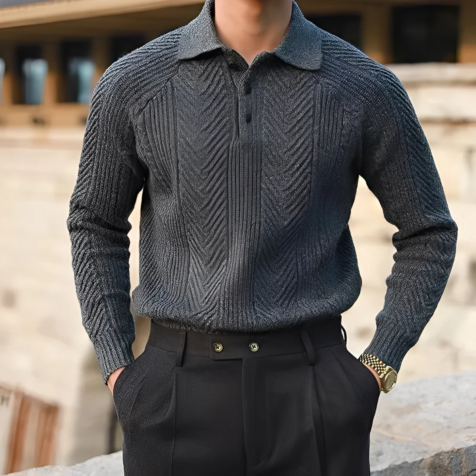 Edgar | Erik – Knitted long-sleeved sweater - Image 4