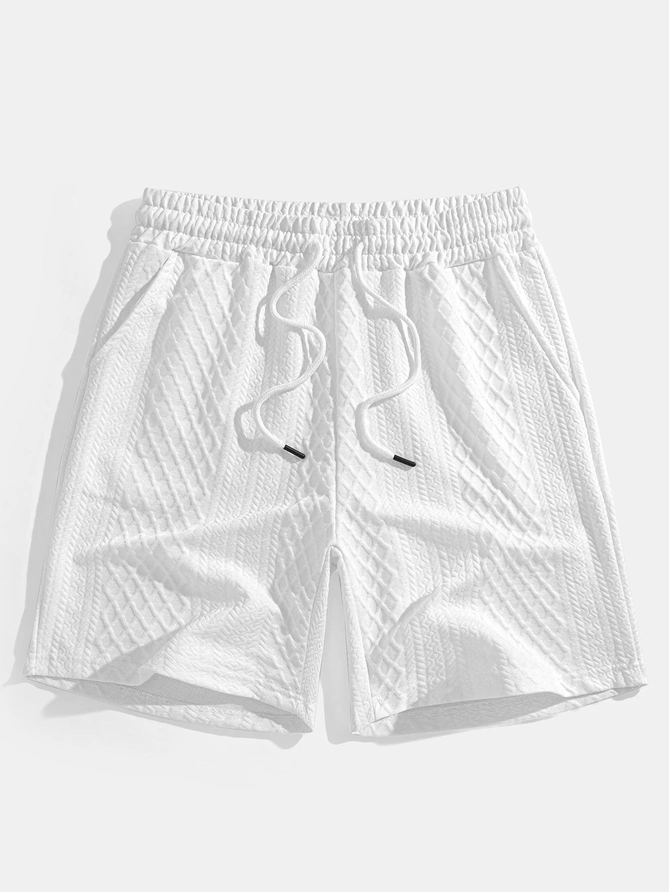 Edgardo® | Geometric Diamond Jacquard Polo & Shorts - Image 16