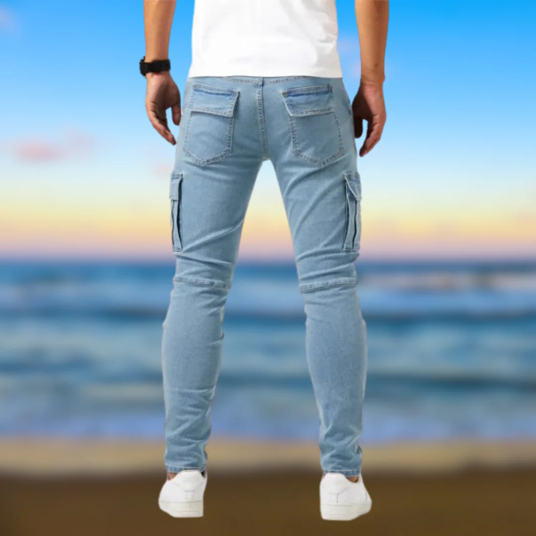 Edgardo® | Men's Denim Effect Trousers - Image 2