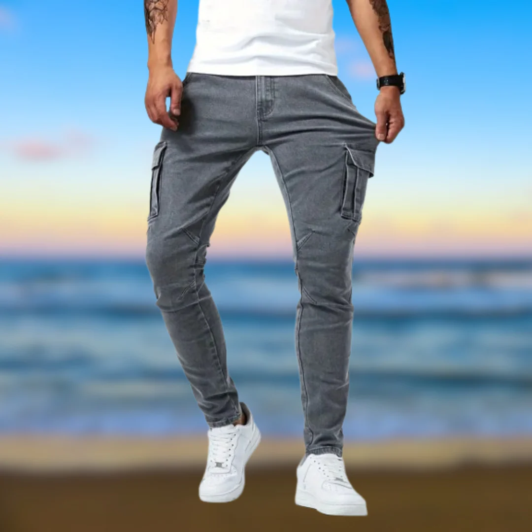 Edgardo® | Men's Denim Effect Trousers - Image 3