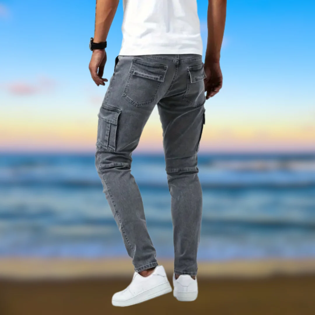 Edgardo® | Men's Denim Effect Trousers - Image 4