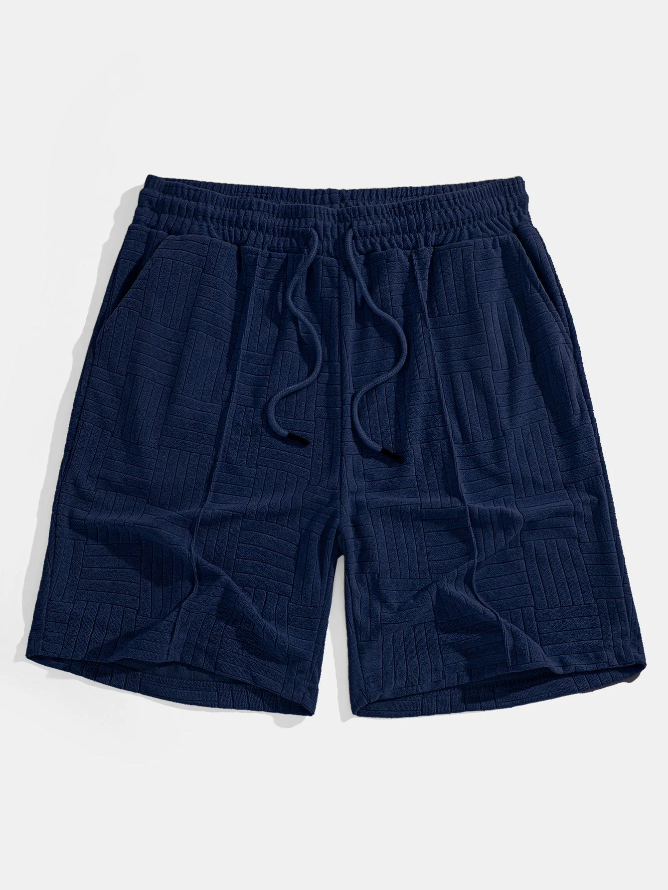 Edilberto® | Striped Towelling Texture Arc Hem T-Shirt & Shorts - Image 13