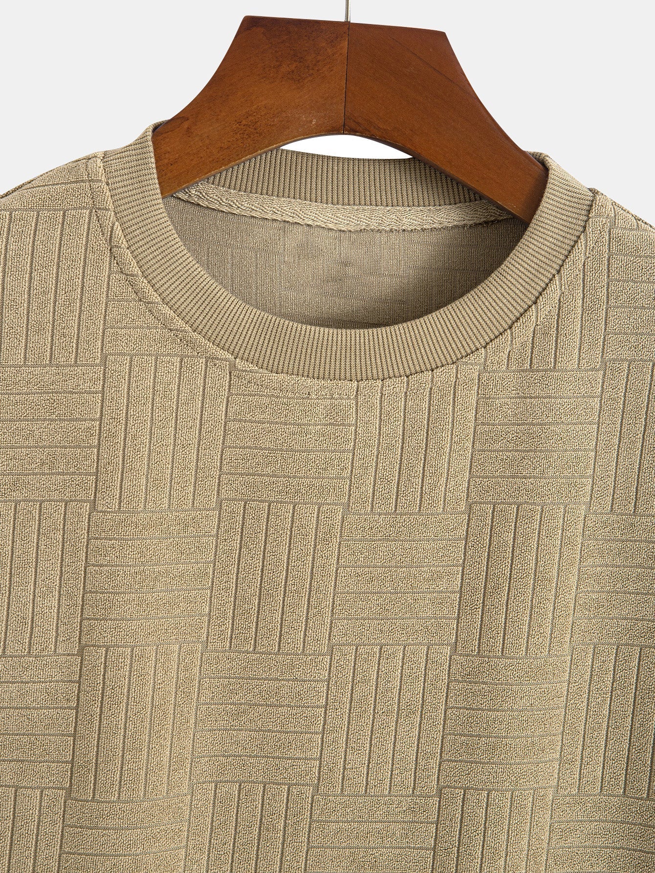 Edilberto® | Striped Towelling Texture Arc Hem T-Shirt & Shorts - Image 15