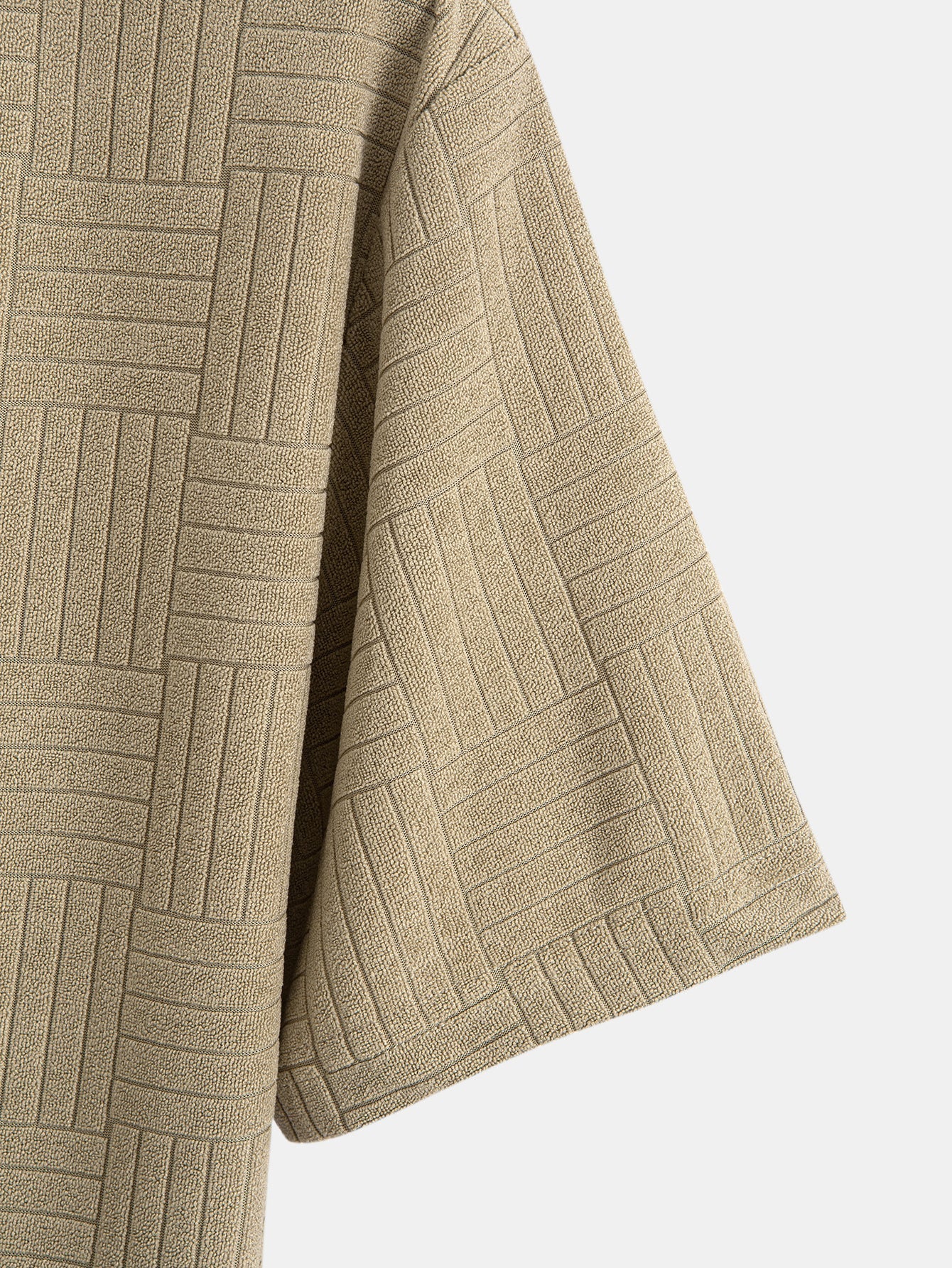 Edilberto® | Striped Towelling Texture Arc Hem T-Shirt & Shorts - Image 16