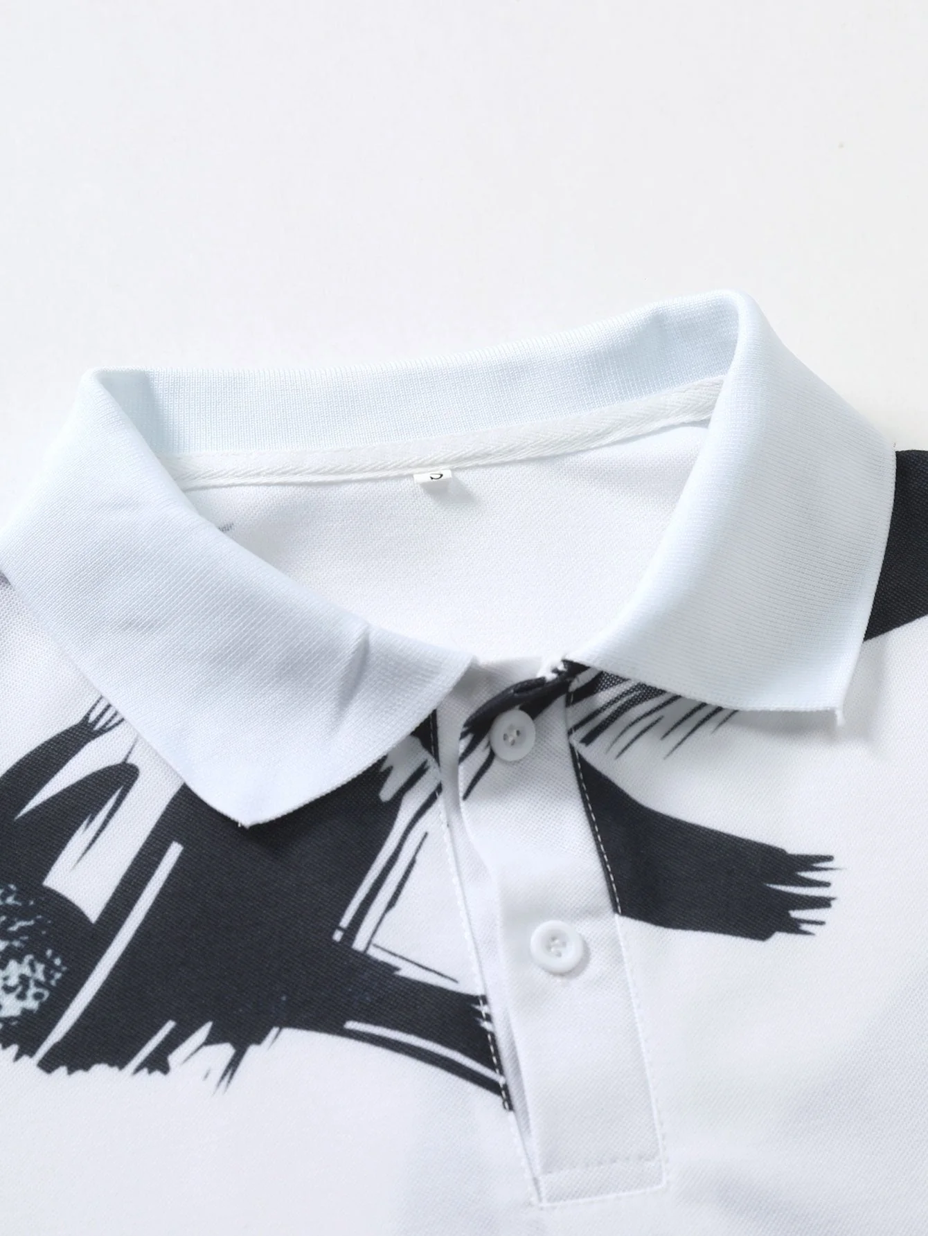 Eduardo® | Brushstroke Print Polo Shirt - Image 3