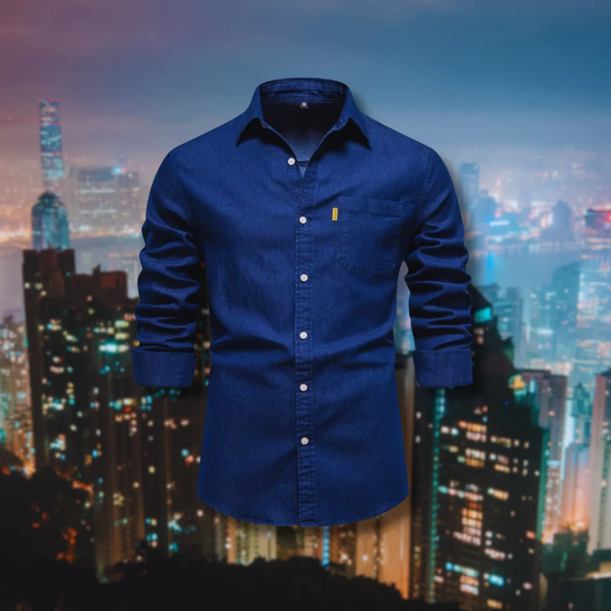 Eduardo® | Fashionable Slim Fit Denim Shirt - Image 4