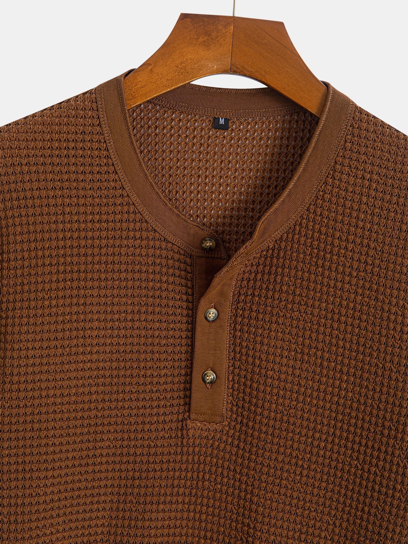 Eduardo® | Henley Neck Textured Ribbed Hem T-Shirt - Image 10
