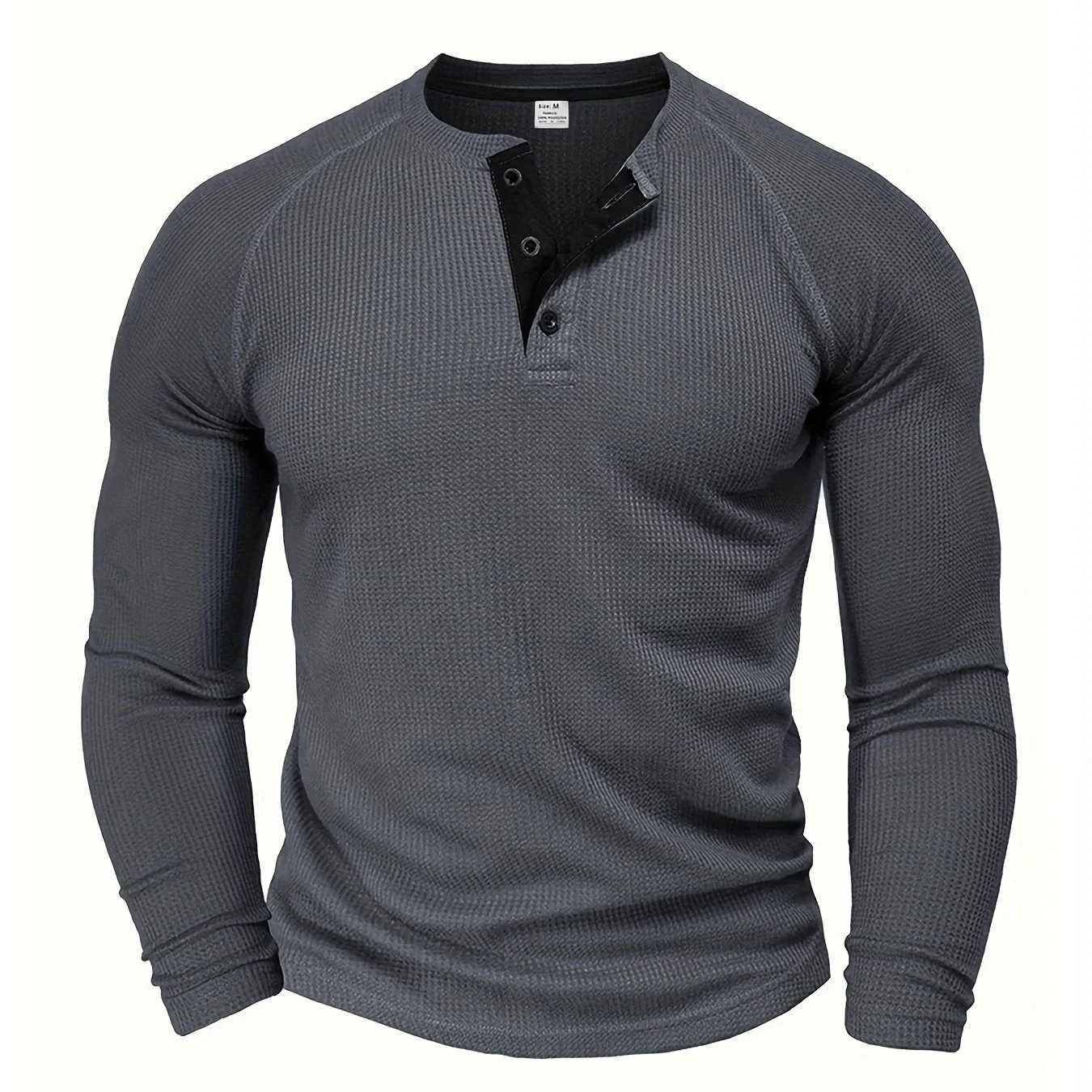 Edward® | Waffle Henley Shirt - Image 4