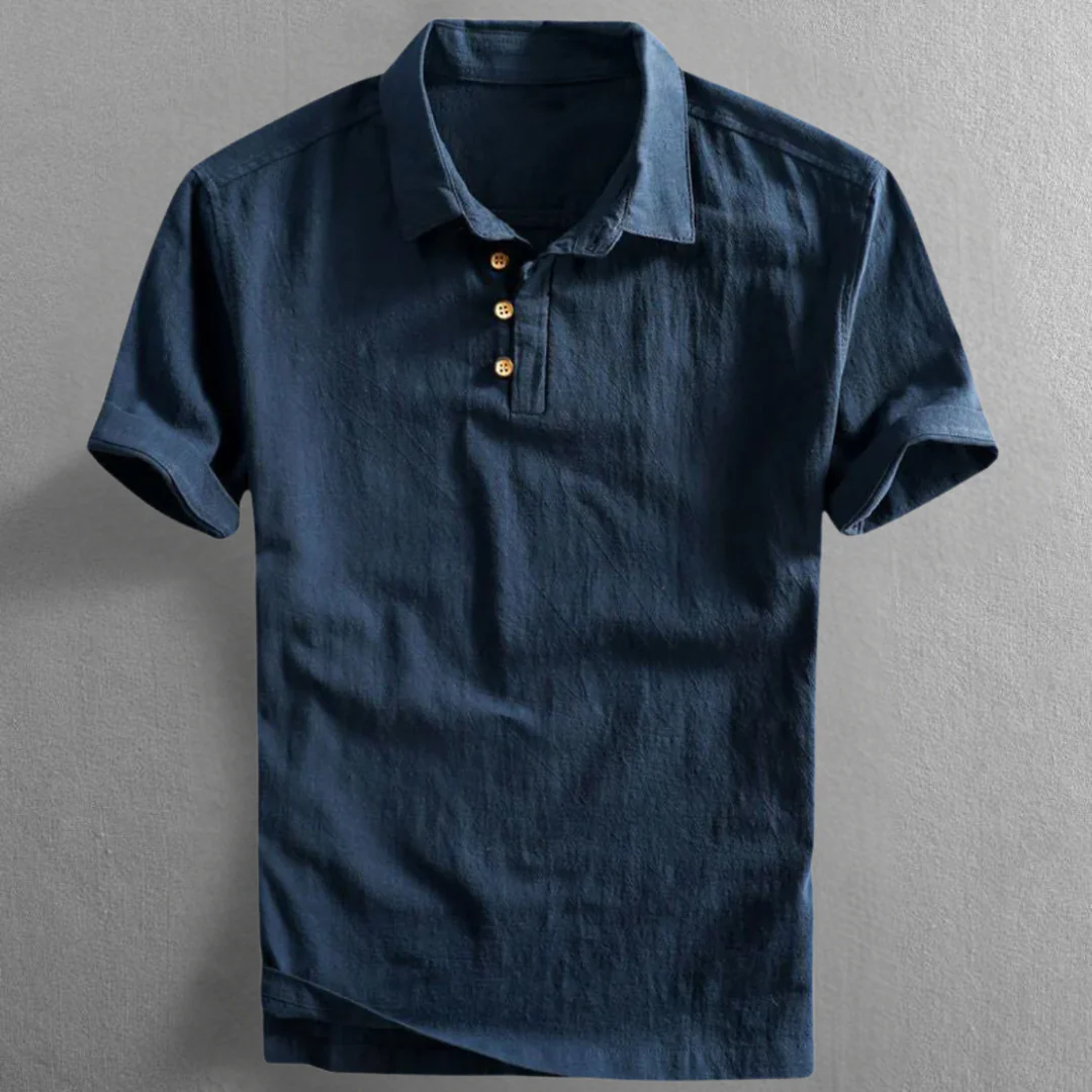 Edward | San Julian Linen Polo Shirt - Image 2