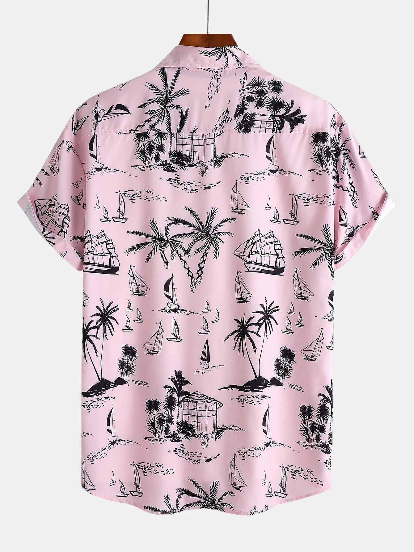 Edwin® | Palm Tree Sailboat Print Button Up Shirt & Swim Shorts - Image 3