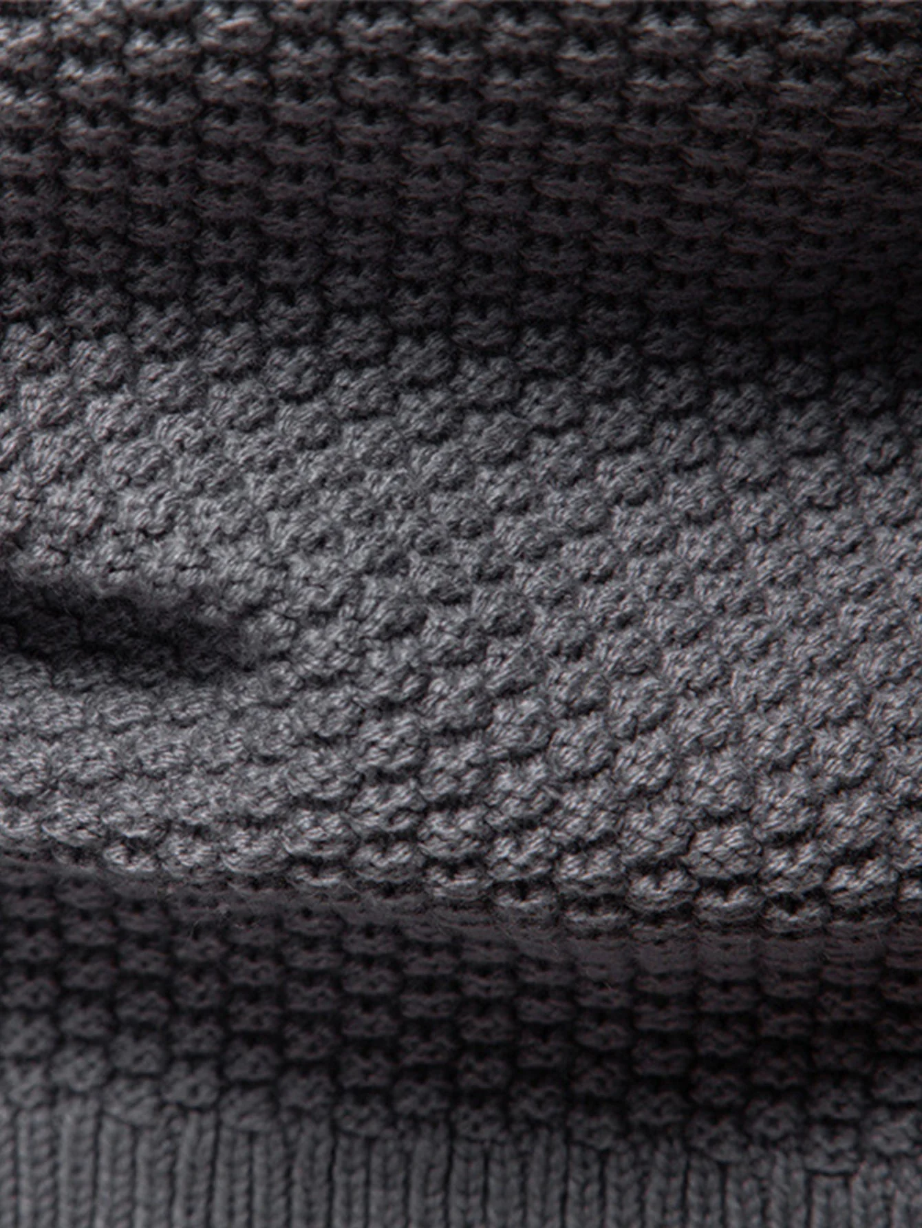Eladio® | Twist Jacquard Zipper Stand Collar Sweater - Image 9