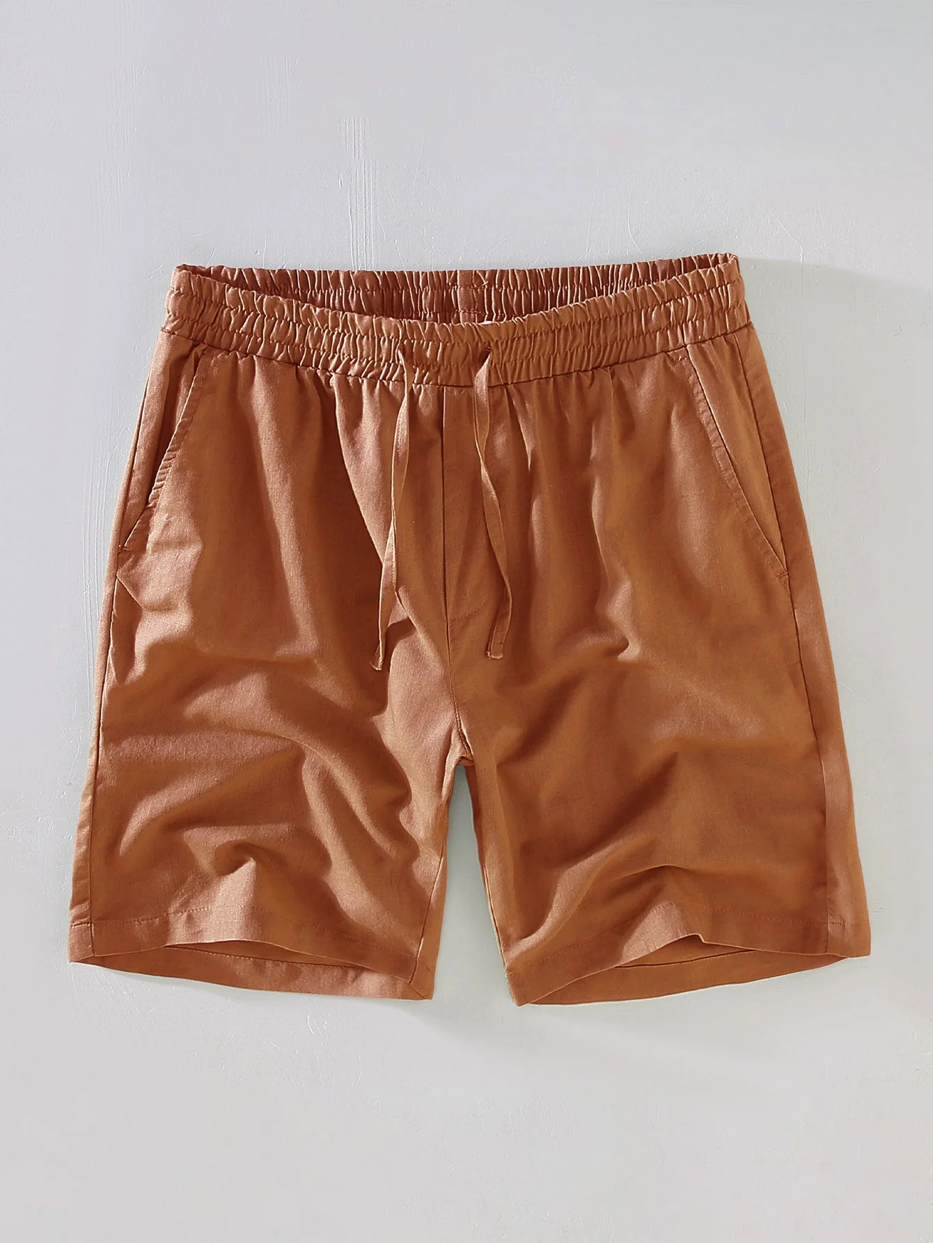Eleazar® | Linen Cotton Blend Drawstring Shorts - Image 3
