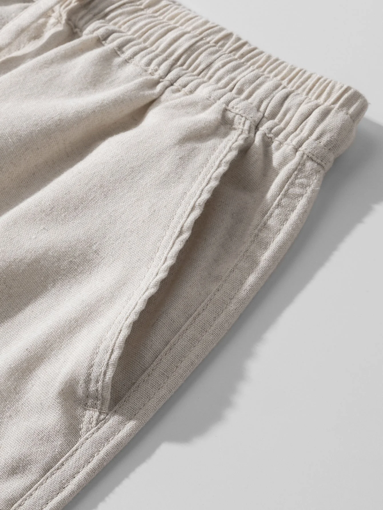Eleazar® | Linen Cotton Blend Drawstring Shorts - Image 5