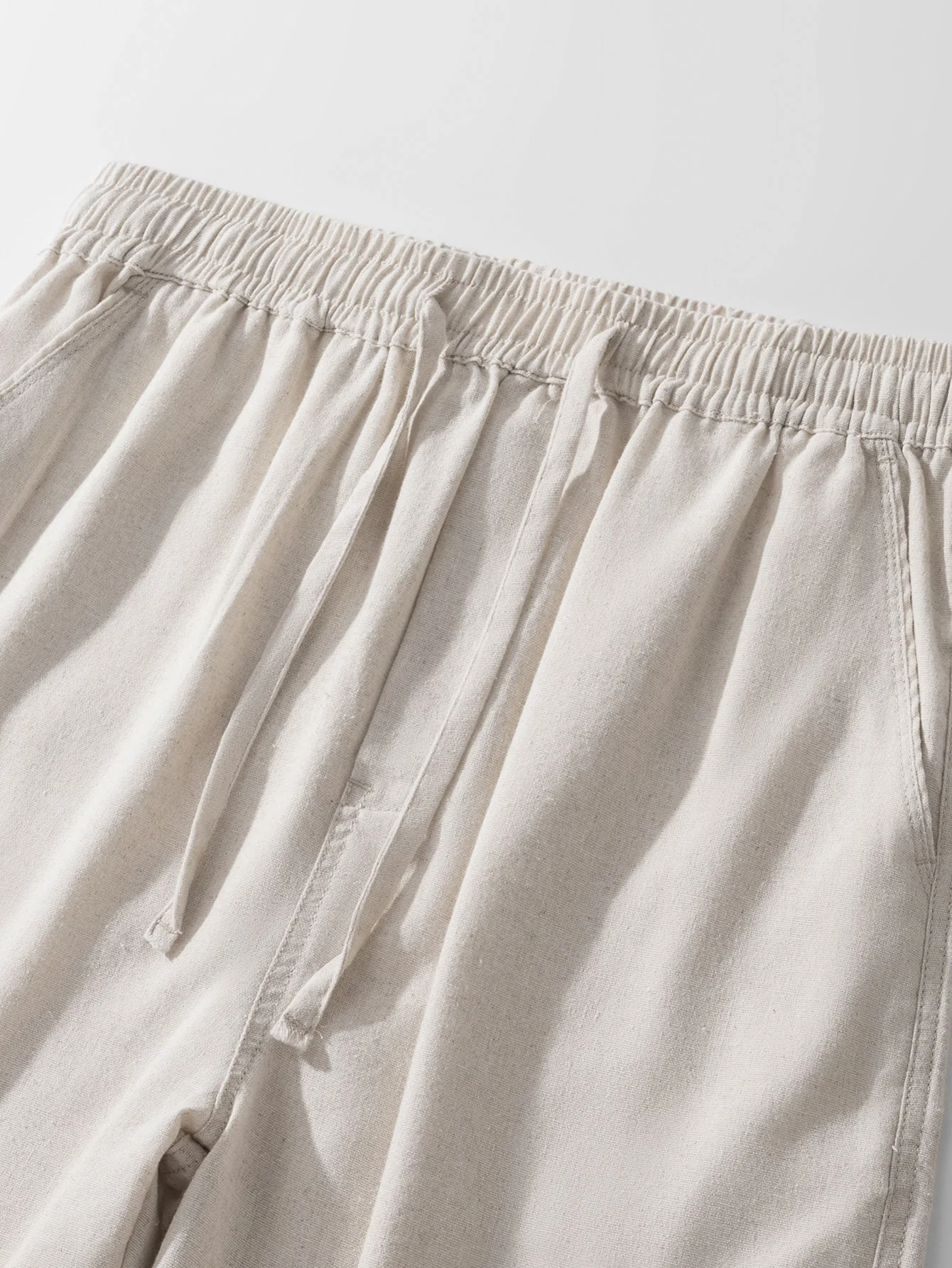 Eleazar® | Linen Cotton Blend Drawstring Shorts - Image 7