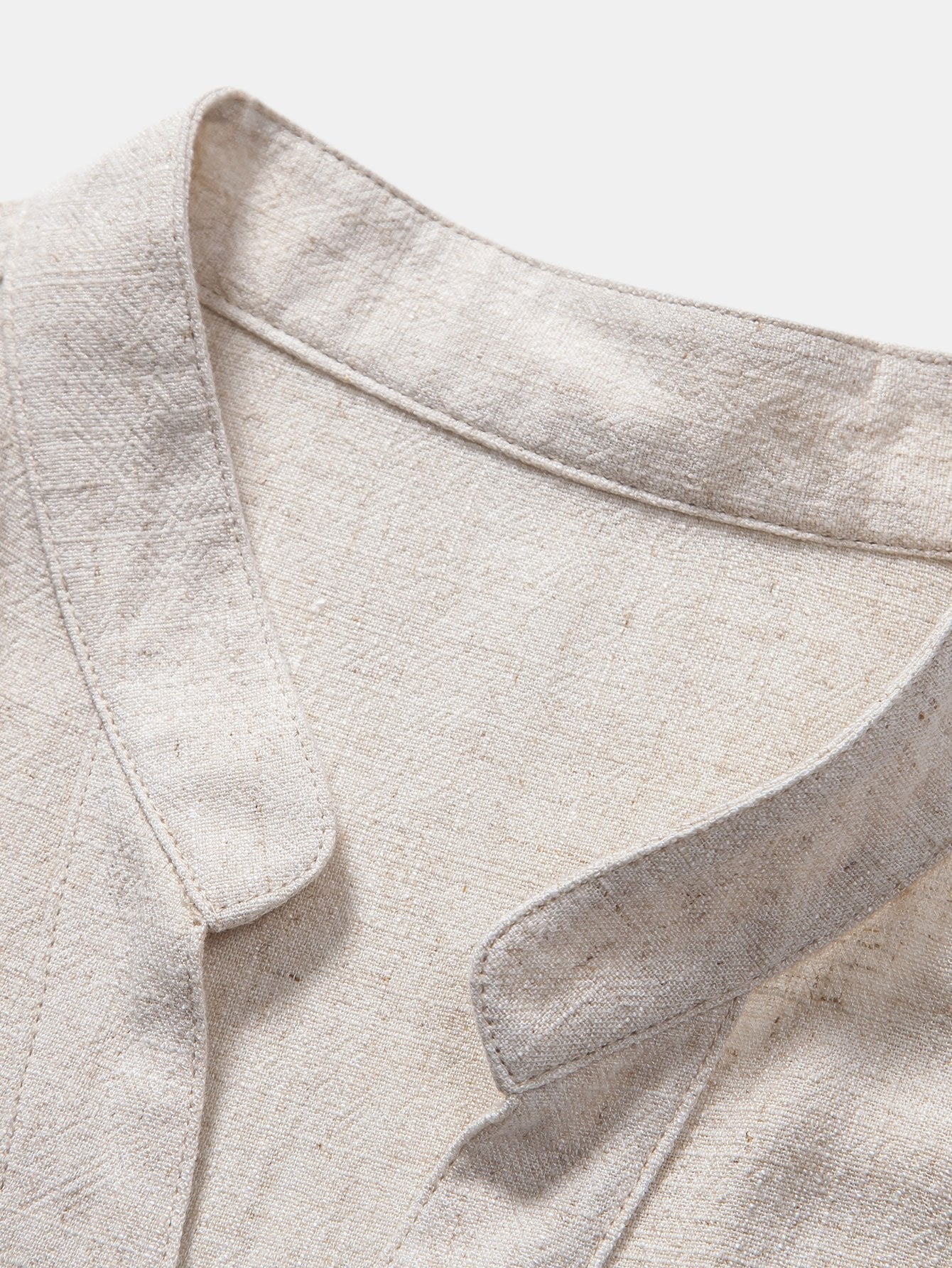 Eli® | Short Sleeve V Neck Linen Rayon Blend Shirt & Wrinkle Textured Straight Leg Pants - Image 13