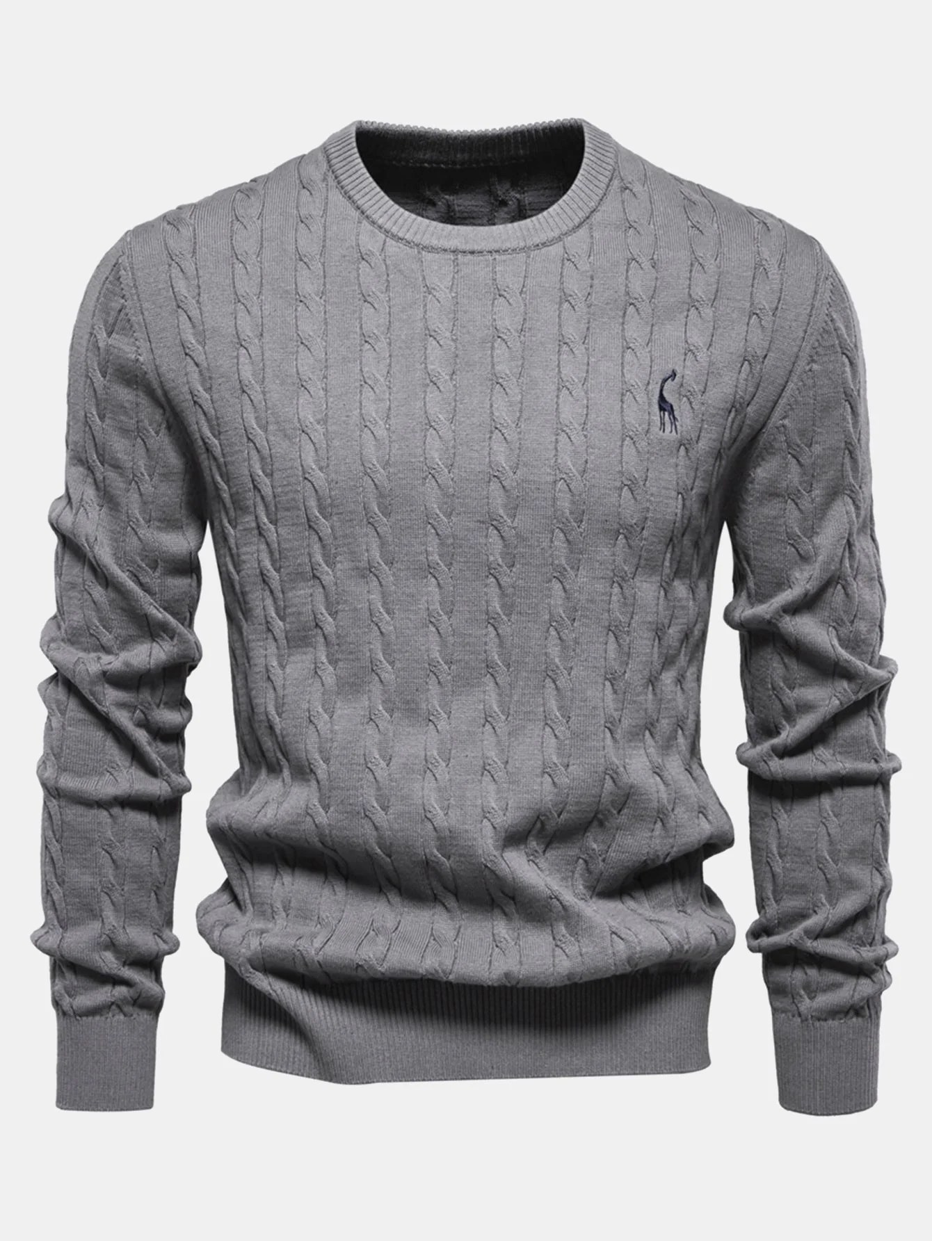 Elías® | Giraffe Embroidery Twist Jacquard Sweater