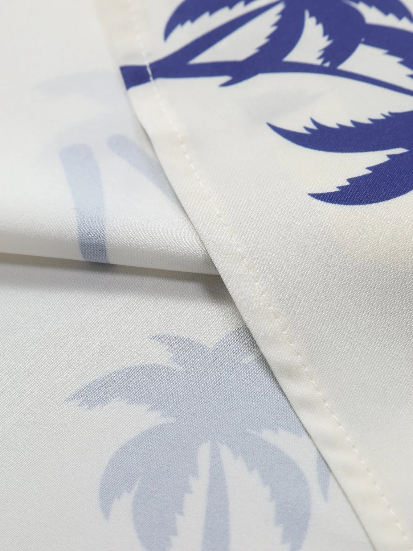 Eligio® | Palm Tree Print Button Up Shirt & Man Mid Length Drawstring Swim Shorts - Image 11