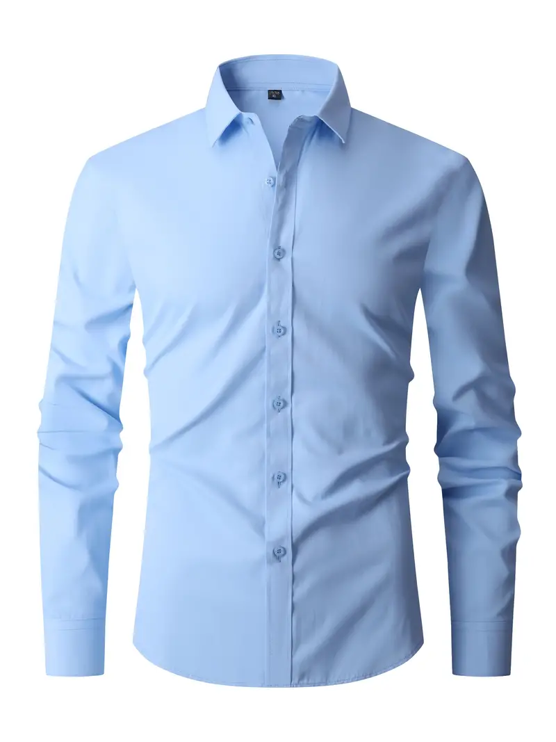 Elijah® | Classic, Buttoned Long-Sleeved Shirt - Image 8