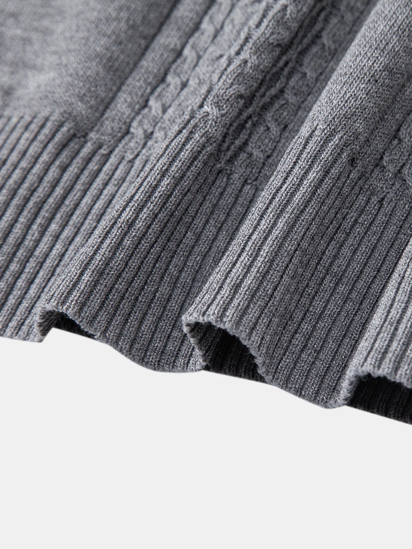 Elijah | Twist Jacquard Knitted Zipper Polo Shirt - Image 4