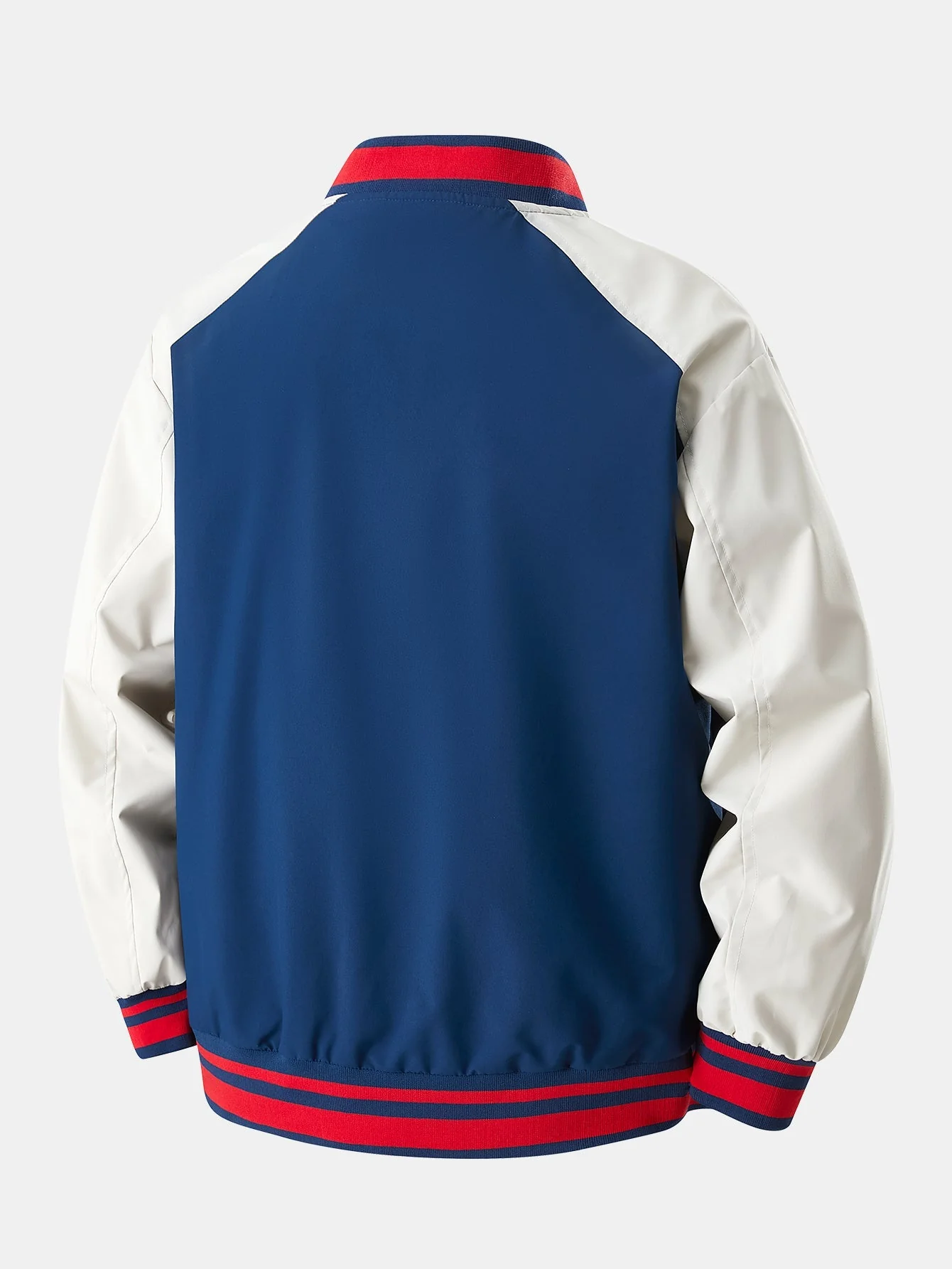 Eliseo® | Relax Fit Contrast Embroidery Baseball Jacket - Image 2