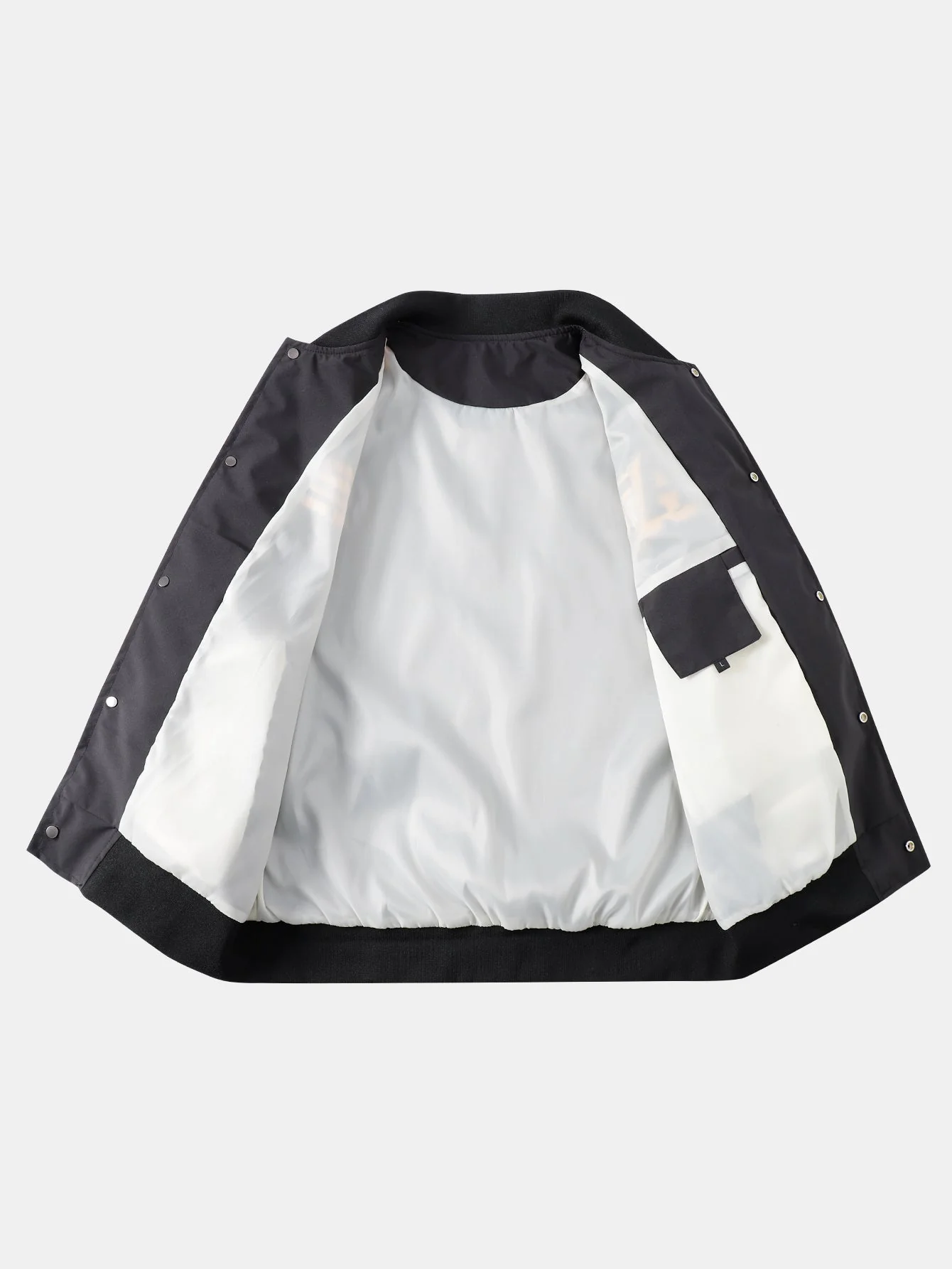 Eliseo® | Relax Fit Contrast Embroidery Baseball Jacket - Image 3