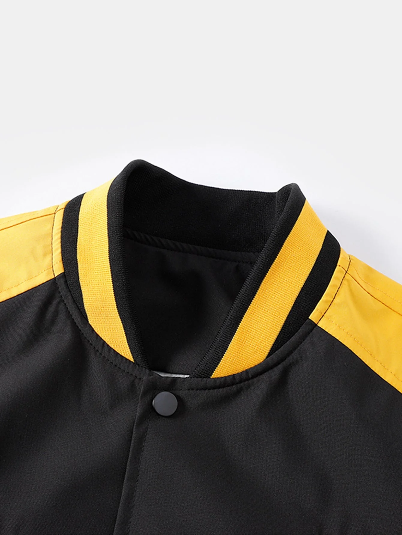 Eliseo® | Relax Fit Contrast Embroidery Baseball Jacket - Image 4