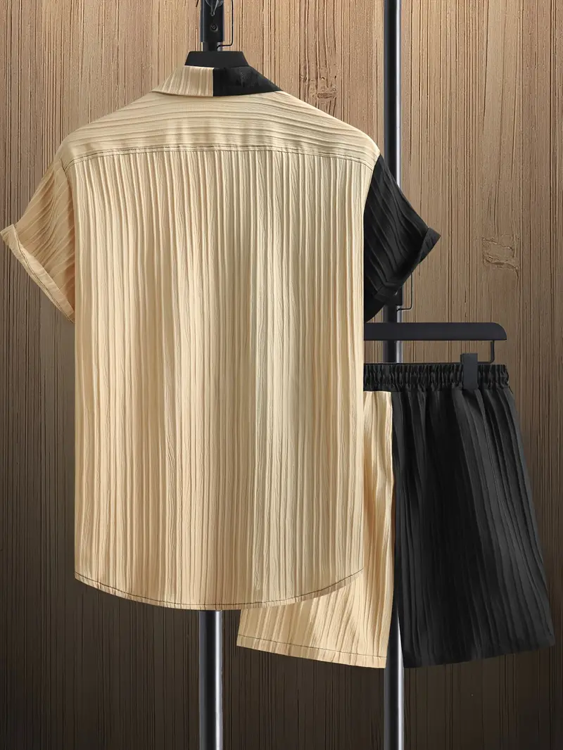 Elizabeth® | Color Block Summer Outfit Set For Men - Image 2