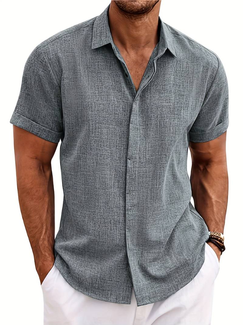 Elliot® | Stylish, Buttoned Short-Sleeved Shirt For Men - Image 13