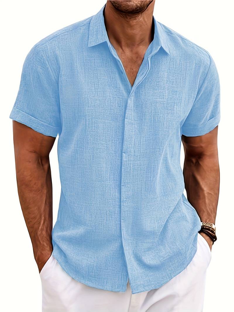 Elliot® | Stylish, Buttoned Short-Sleeved Shirt For Men - Image 14
