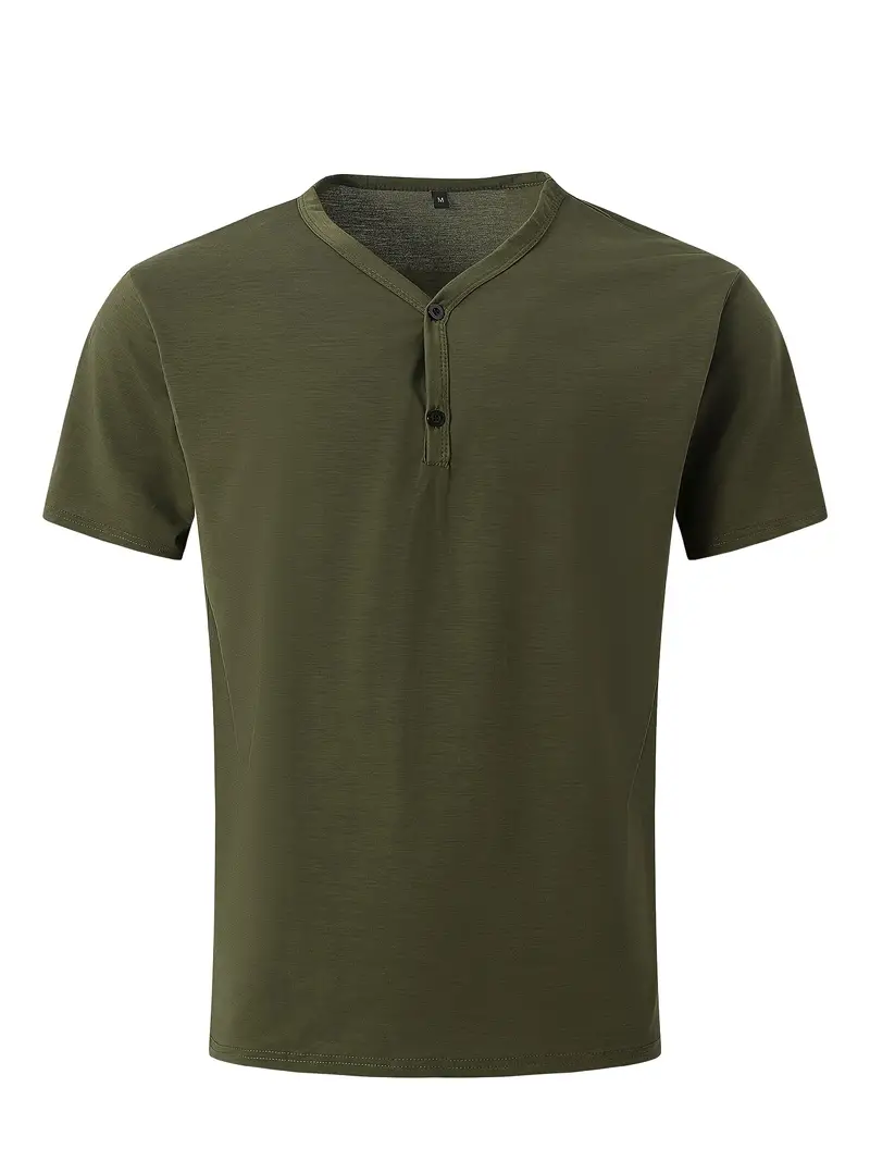Ellis® | Solid, Casual V-Neck T-Shirt For Men - Image 18