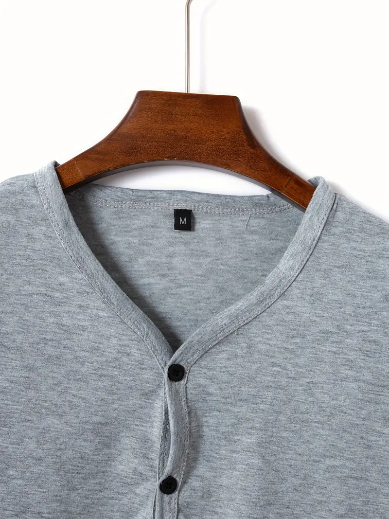 Ellis® | Solid, Casual V-Neck T-Shirt For Men - Image 28