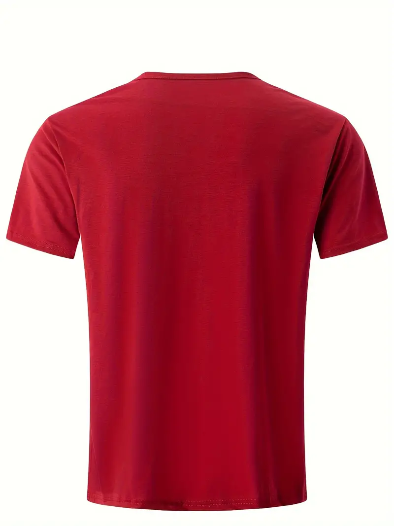 Ellis® | Solid, Casual V-Neck T-Shirt For Men - Image 30