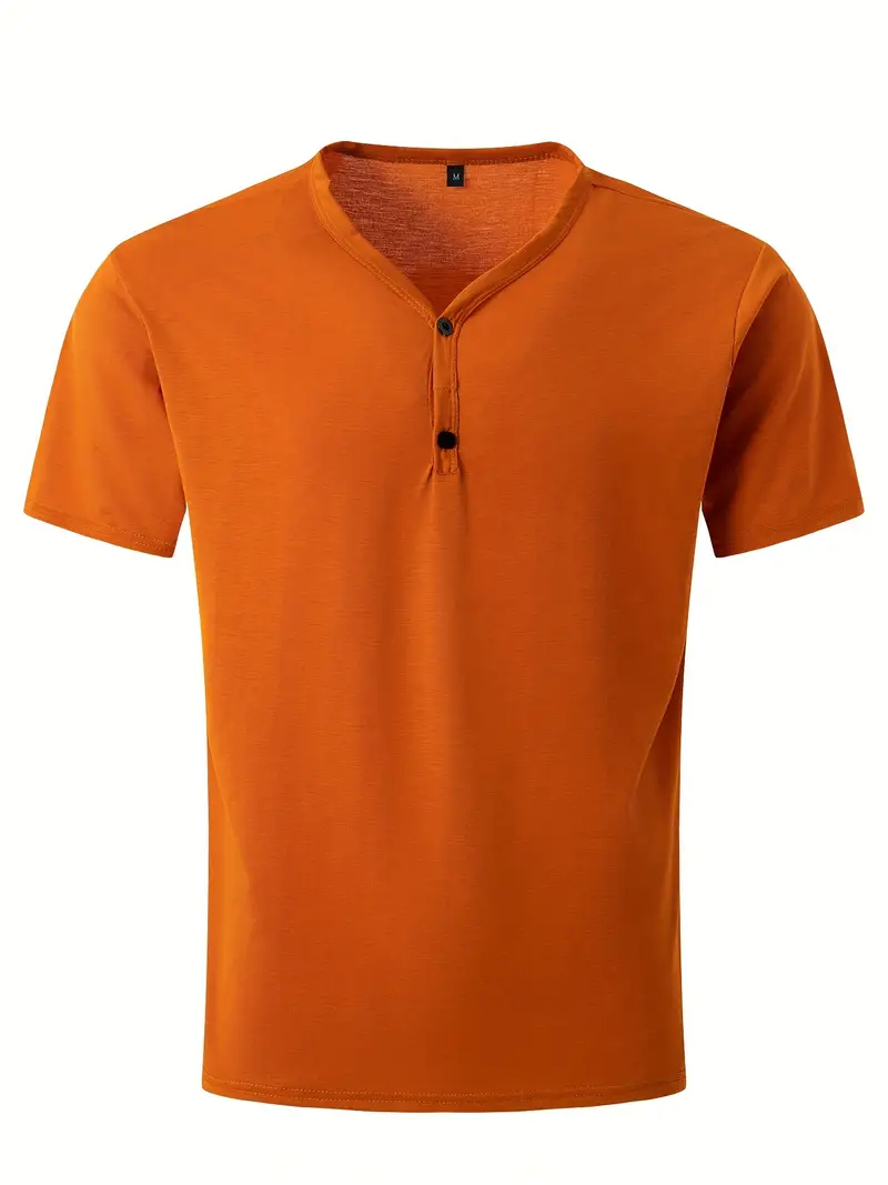 Ellis® | Solid, Casual V-Neck T-Shirt For Men - Image 36