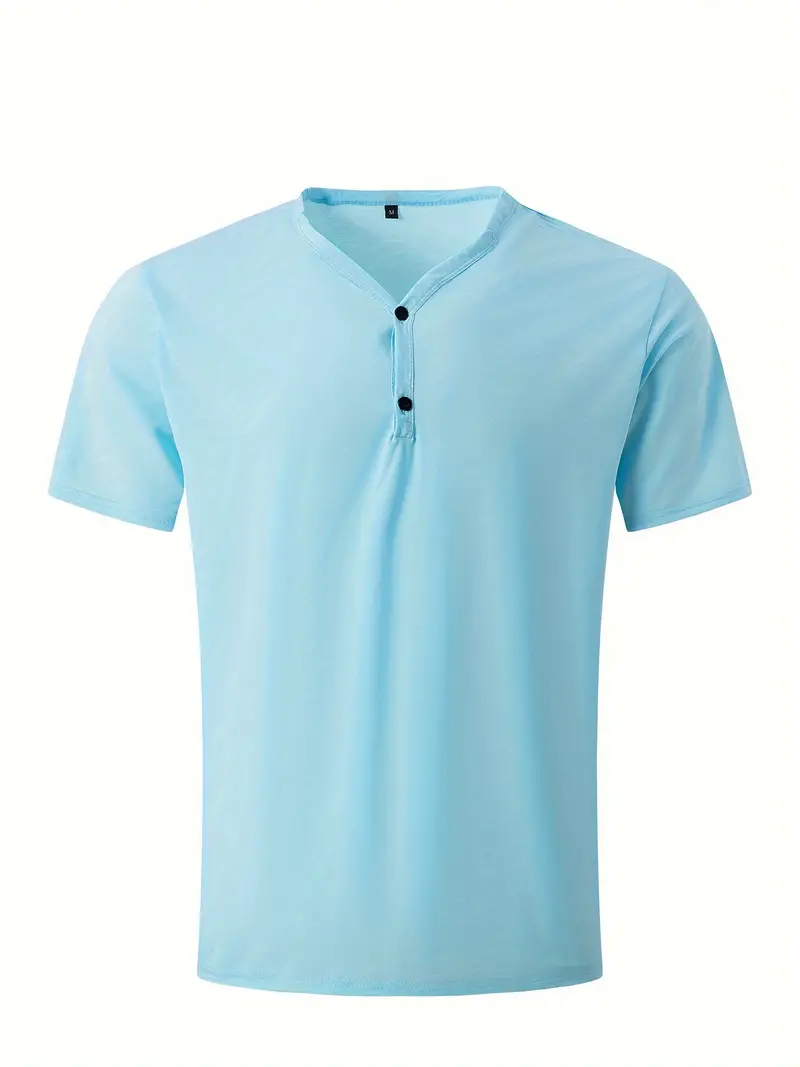 Ellis® | Solid, Casual V-Neck T-Shirt For Men - Image 8