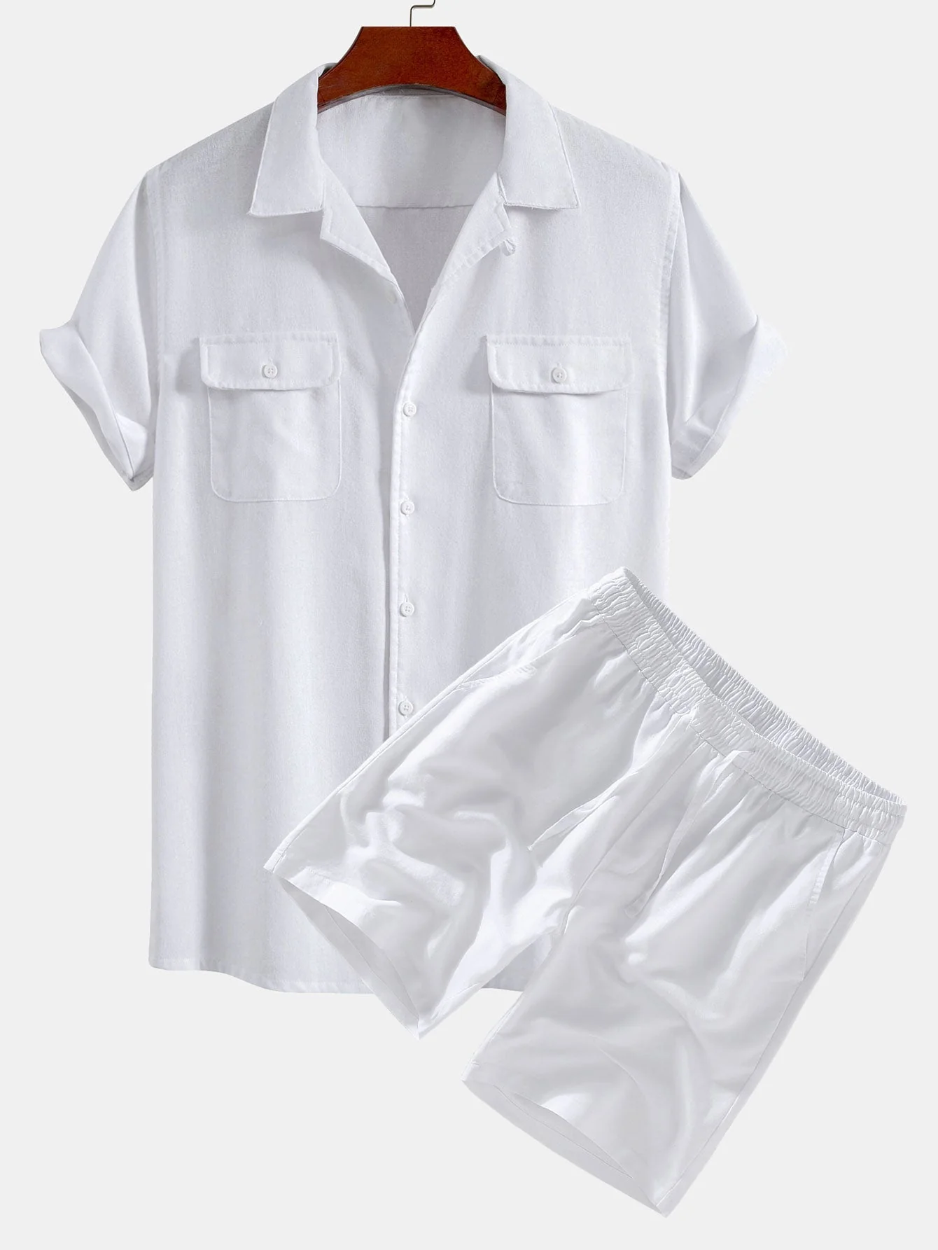 Eloy® | Linen Cuban Shirt With Pockets & Linen Drawstring Shorts - Image 2