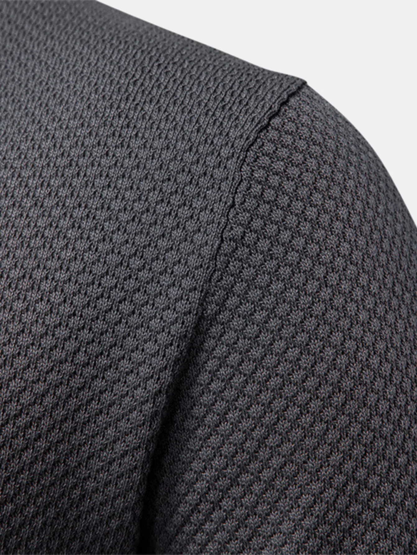 Elton® | Pineapple Texture Knit V Neck Polo - Image 20