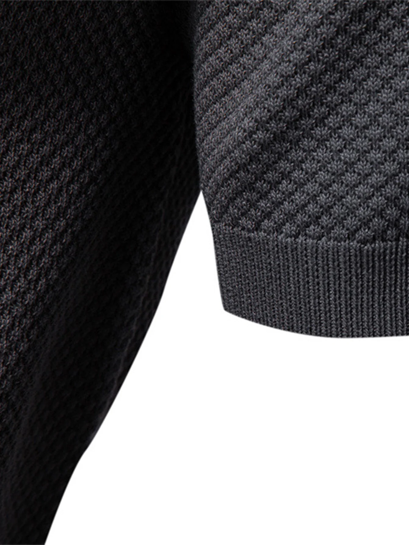 Elton® | Pineapple Texture Knit V Neck Polo - Image 21