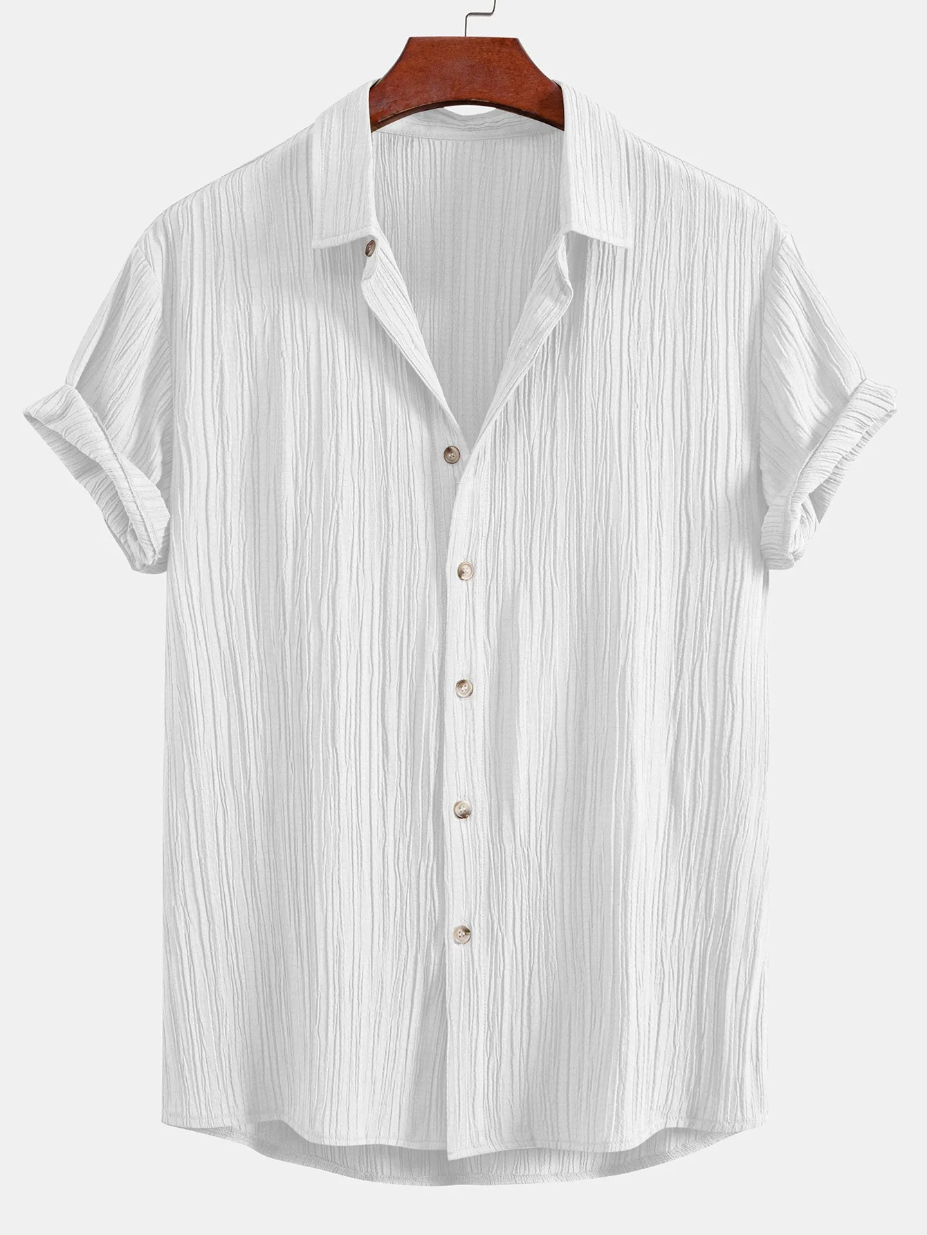 Elvis® | Crinkled Textured Button Up Shirt - Image 6