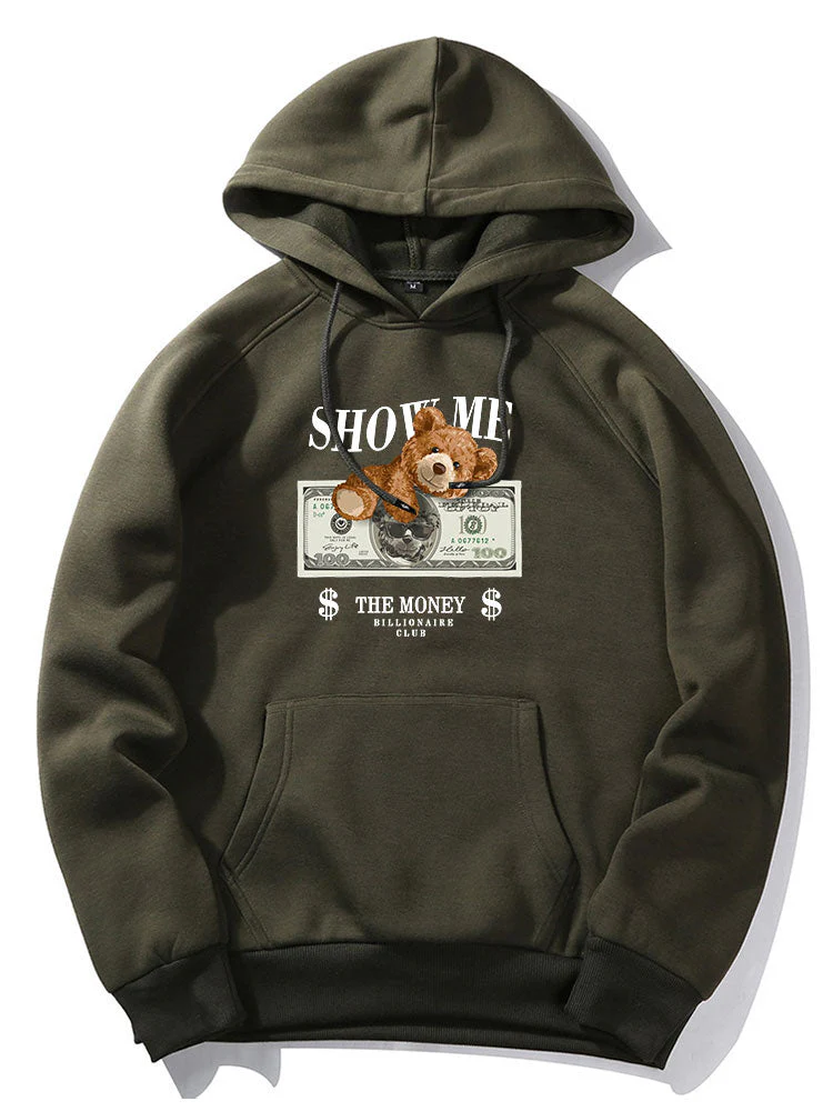 Elvis | Money Bear Print Hoodie - Image 6