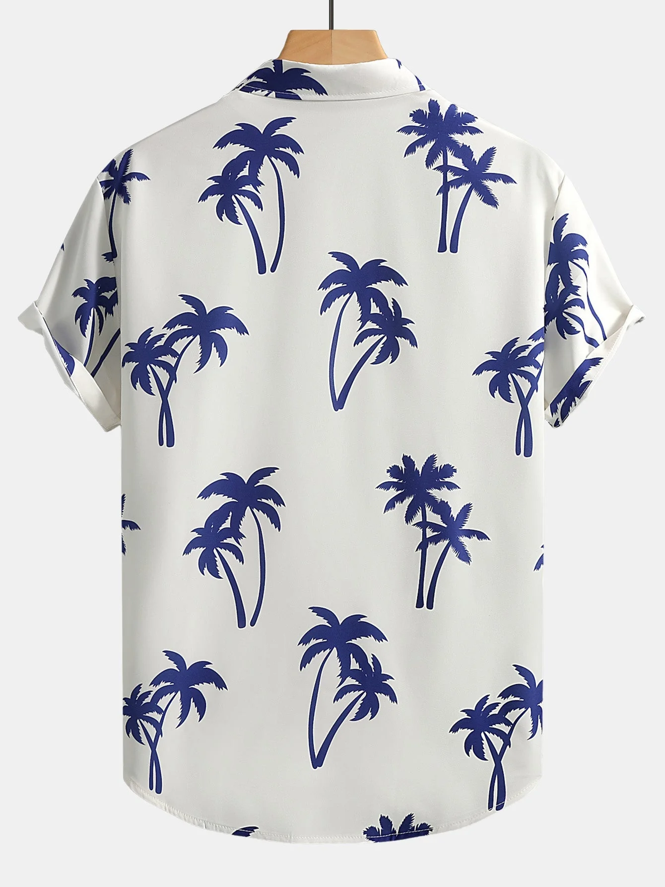 Emeterio® | Palm Tree Print Button Up Shirt - Image 2