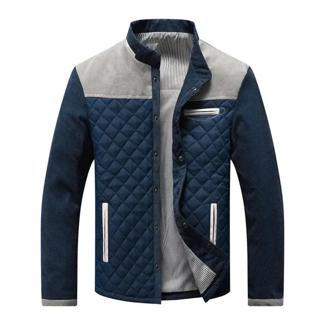 Emiliano | Hudson Quilted Contrast Collar Jacket - Image 3