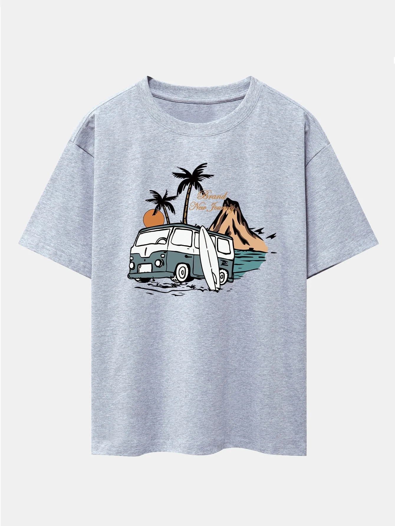 Emilio® | Car Island Print Drop Shoulder Oversize T-Shirt - Image 12