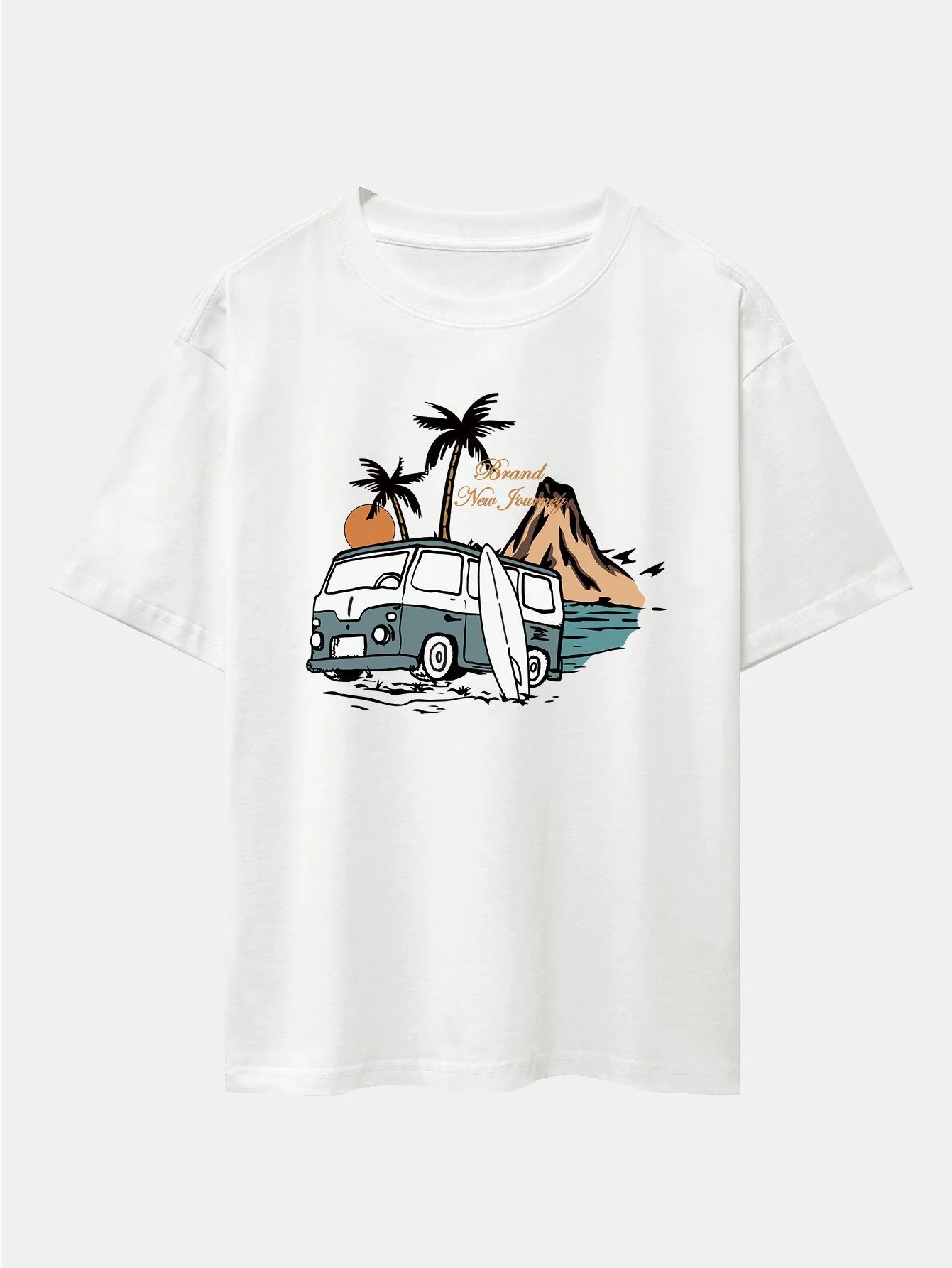 Emilio® | Car Island Print Drop Shoulder Oversize T-Shirt - Image 4