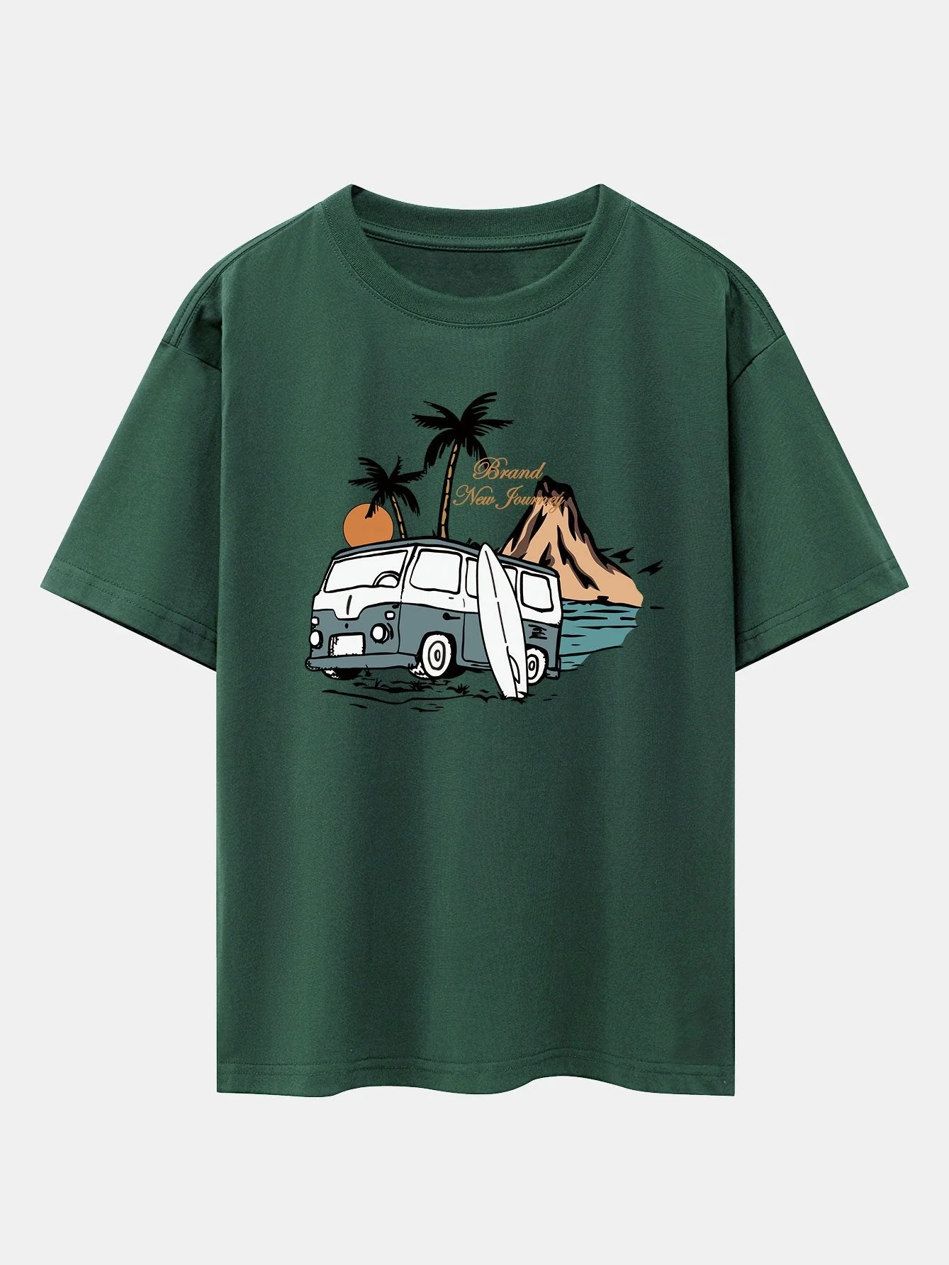 Emilio® | Car Island Print Drop Shoulder Oversize T-Shirt - Image 8